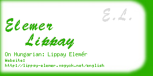 elemer lippay business card
